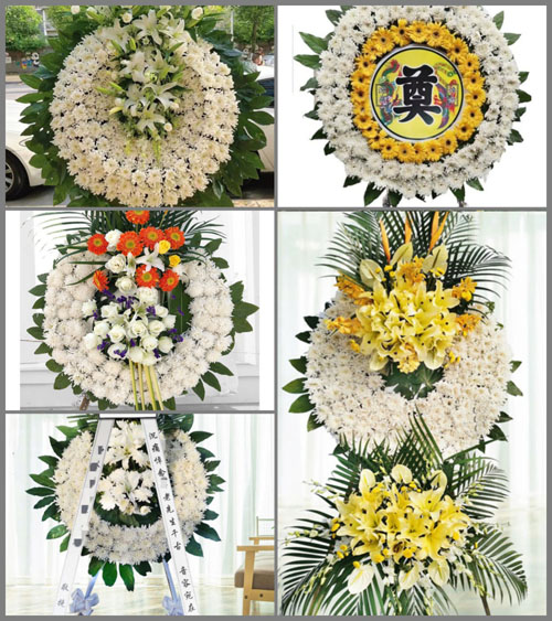 四川成都邛崃市南宝山镇金花村花圈速递